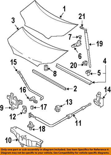 Hyundai oem 7911026000 hood-hinge