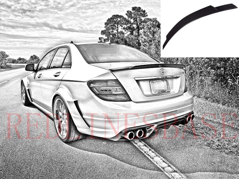 09 10carbon mercedes w204 sedan rear trunk spoiler 08 11 fit : c63 amg