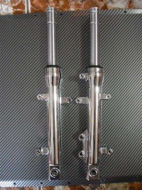 Scooter 150cc gy6 chrome front shock absorbers forks