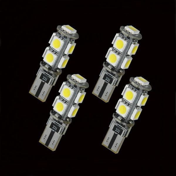 4pcs canbus error free t10 194 w5w 5050 turn tail 9 smd led light bmw benz white