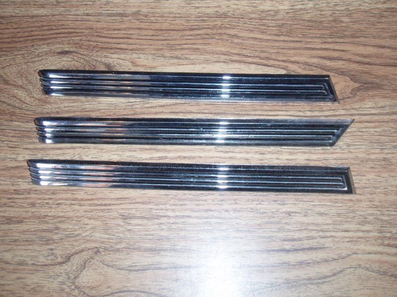 1963 chevy impala lower front fender trim molding lot of 3