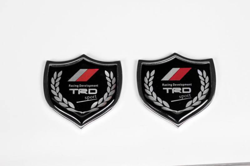 Toyota trd side emblem badge stickerjdm supra celica mr2 4runner 2 pcs style 1