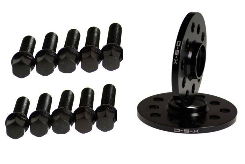 Vw 10mm wheel spacers black 5x100 5x112 set + ball seat bolts  jetta golf passat