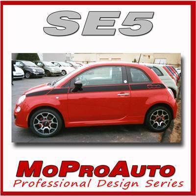 2014 / fiat 500 se 5 side stripes decals graphics / pro grade 3m vinyl 31e