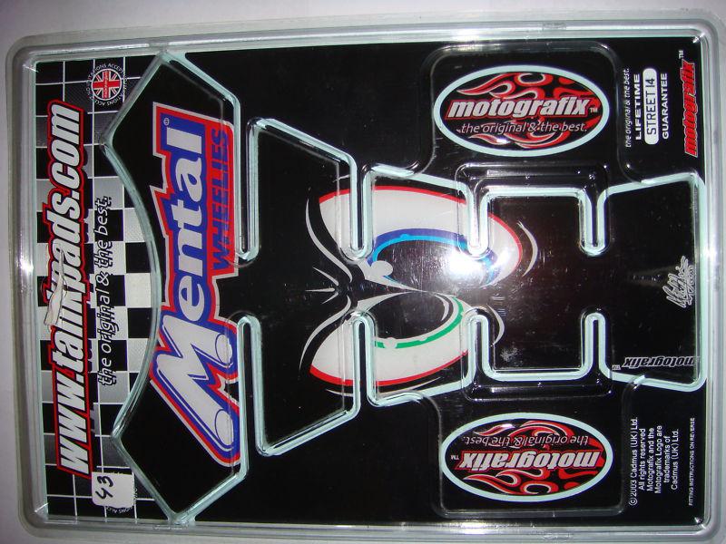 Motografix motorcycle tank pad – mental wheelies /  decals - 43