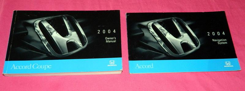 2004 04 honda accord coupe owner's owners manual guide book handbook navigation