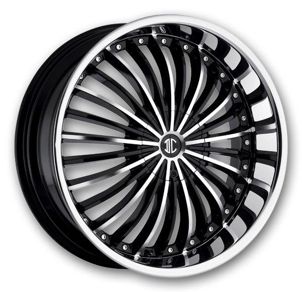 2 crave no13 18x7.5 glossy black machine face chrome lip 5x114.3 5x100 +40mm 72.