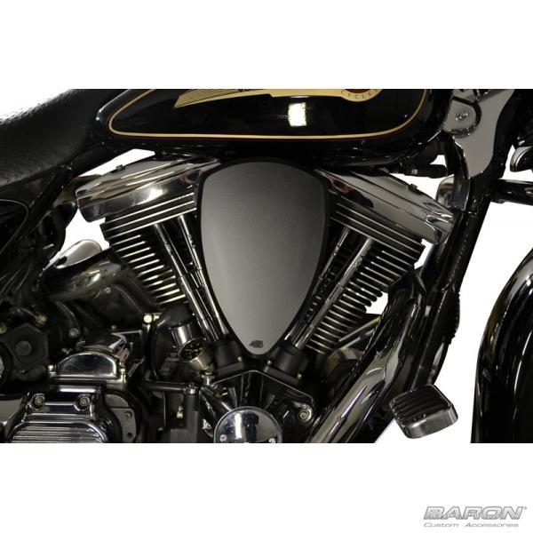 Baron big air cleaner kit smooth black etc harley fltrx road glide custom 10-12