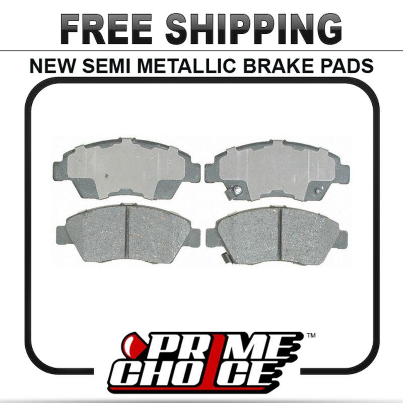 New premium complete set of front metallic disc brake pads with shims