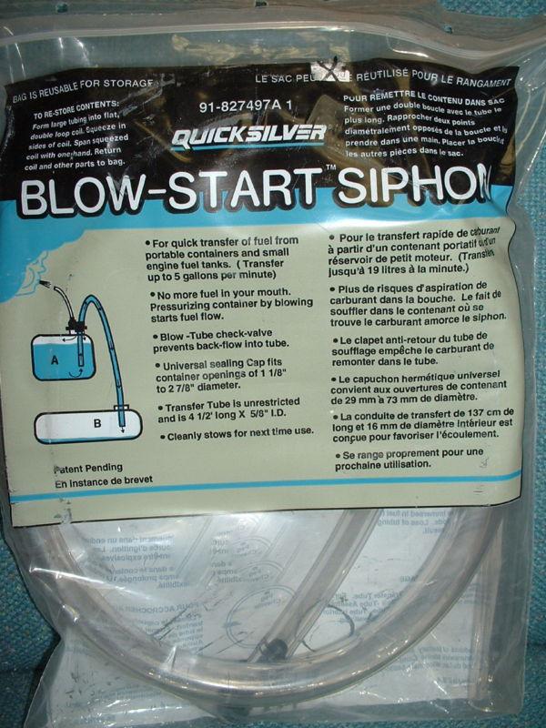 Mercury quicksilver blow - start siphon 91-827497a1 bin62