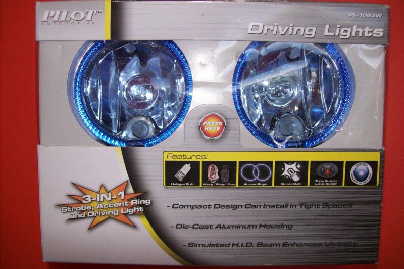 Pilot driving lights pl-1093w 3 in 1 strove,accent ring and driving light