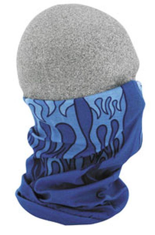 New zan cold weather motley adult polyester tube, blue flames, osfm