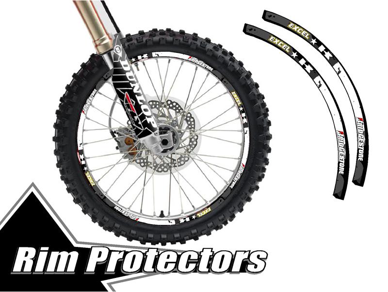 12 & 14 inch dirtbike rim protectors 12" wheel decals dirt bike tape graphics rw