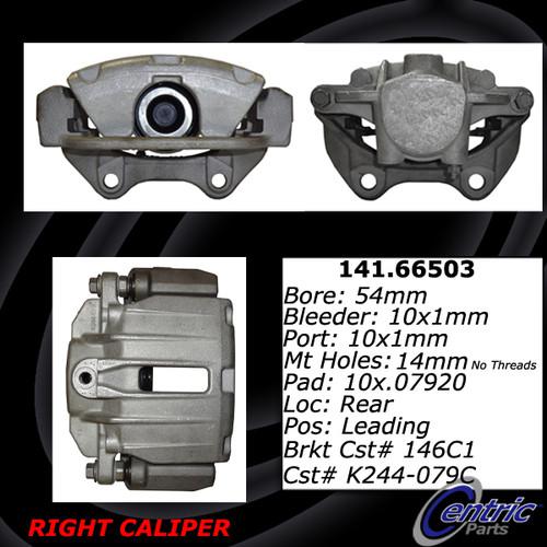 Centric 141.66503 rear brake caliper-premium semi-loaded caliper