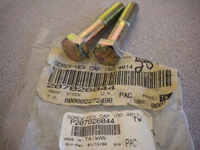 Nos bombardier can-am ski doo sea doo hex cap screw iso 4013 207026044 qty2