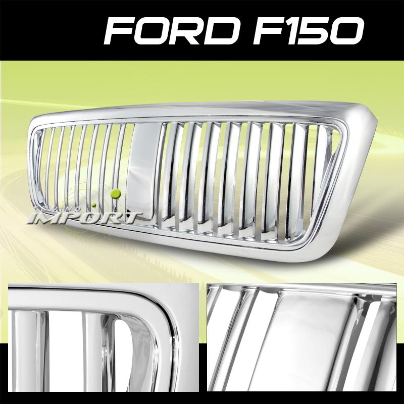 2004-2008 ford f-150 pickup truck chrome vertial sport type front upper grille