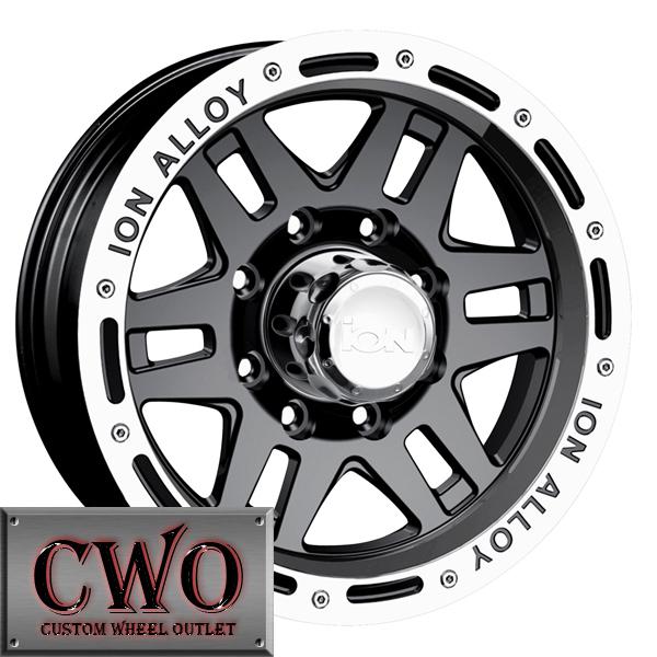 20 black ion 133 wheels rims 8x170 8 ford f-250 f250 super duty excursion