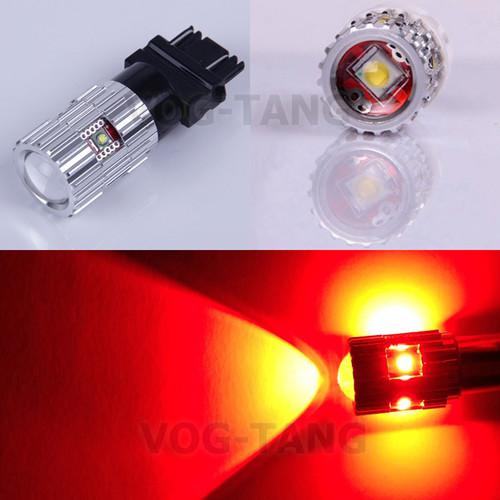 2x canbus error free 25w cree smd led t25 3157 car brake stop light bulb red