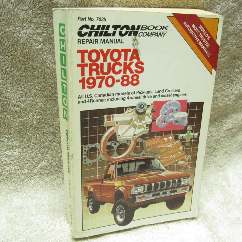 Chilton repair manual toyota trucks 1970-88