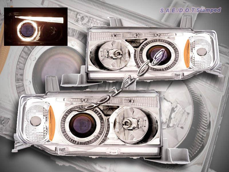 2003-2006 scion xb projector headlights chrome led halo 04 05