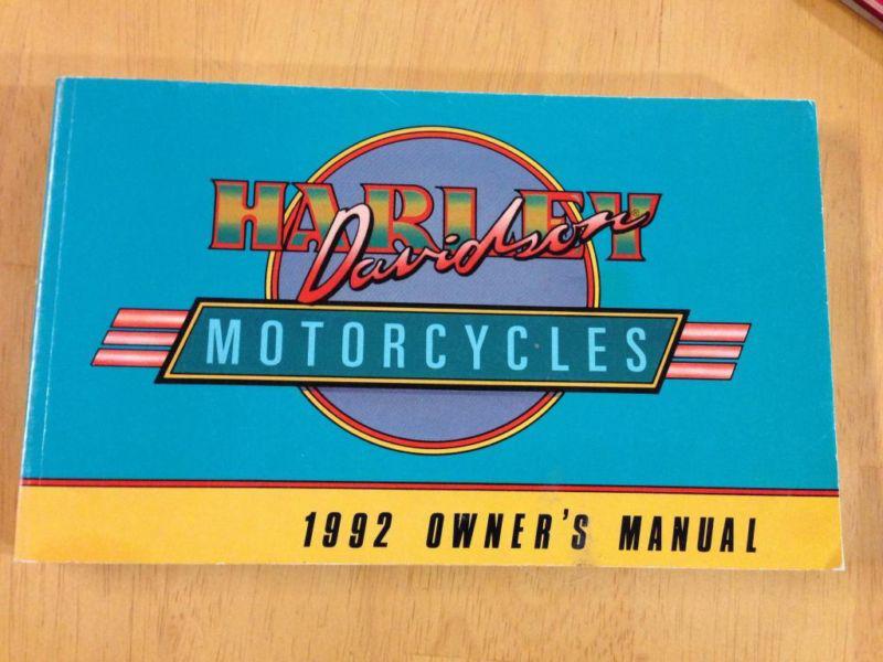 1992 harley davidson owners manual