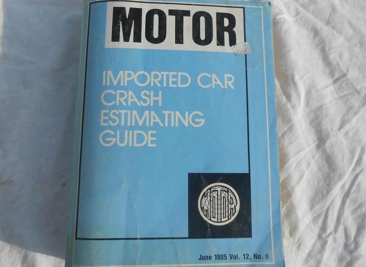 1985 motor imported car crash estimating guide june 1985