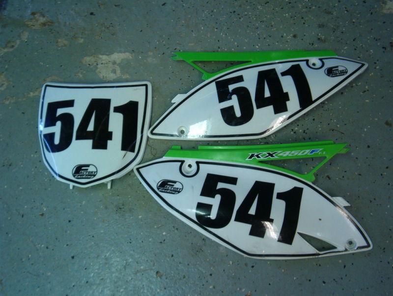 Kawasaki kx450f kx 450 f kx450 kxf number plates side panels