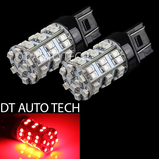 7443 red 45-led smd brake tail/stop light bulbs/bulb