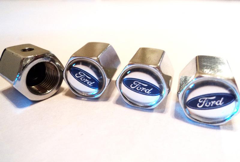 Ford white mustang bronco explorer f150 t bird wheel rim tire valve stem caps