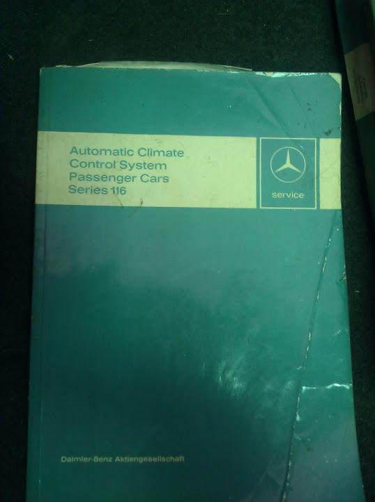 Mercedes benz manual automatic climate control passenger cars series w116