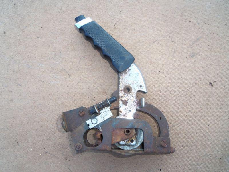 68-76 corvette parking, emergency brake handle mechanism