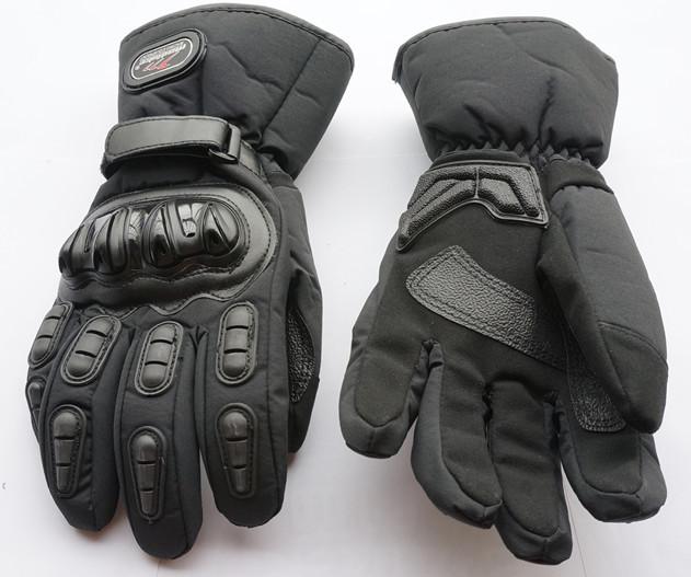 Men windproof winter resistance warm racing thickening motorcycle gloves black l