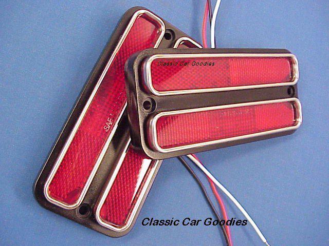 1971-1972 chevy truck red "led" side markers (2)