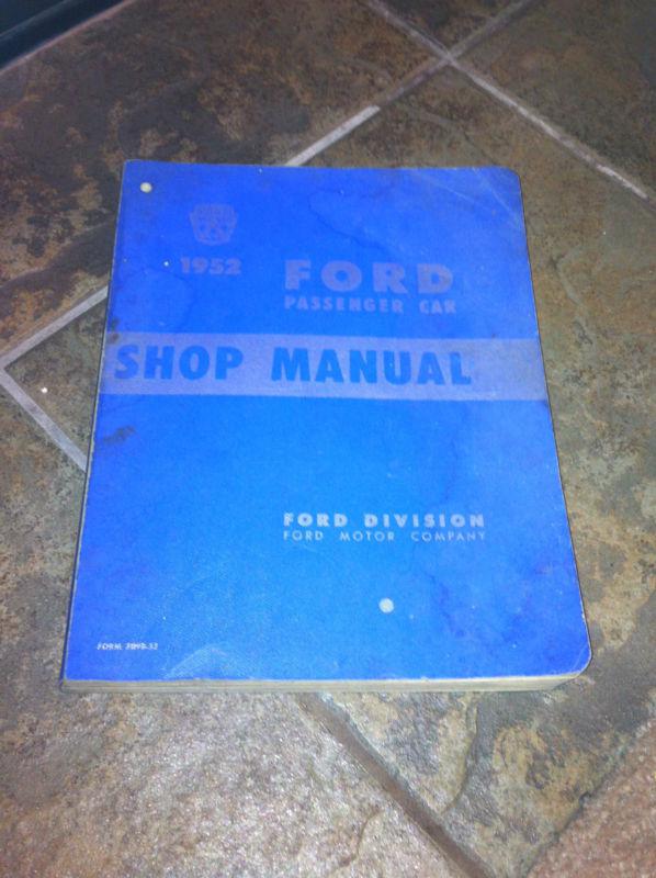 1952 ford passenger car shop manual