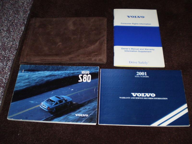 2001 volvo s80 complete car owners manual books guide case all models