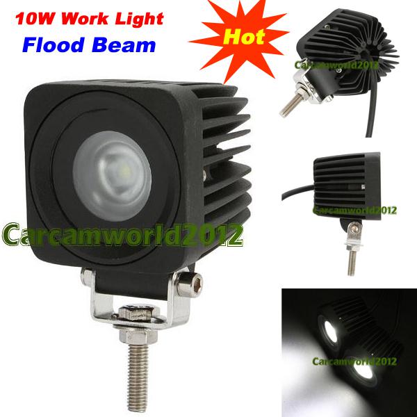 10w dc 12v/24v 750lm modular heavy duty flood led work light offroad boat truck