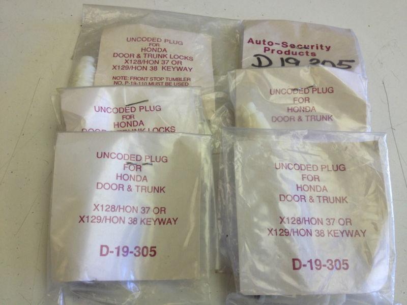 Asp d-19-305  honda uncoded plug for door and trunk locks ( lot of 6 )