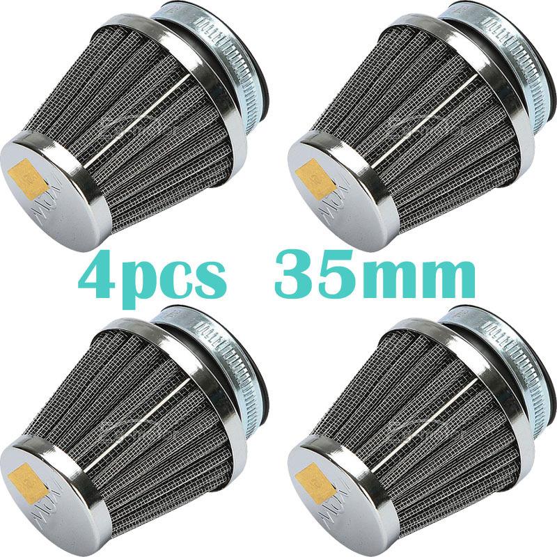 4x 35mm air filter pod kart dirt pit atv motorcycle for yamaha kawasaki suzuki