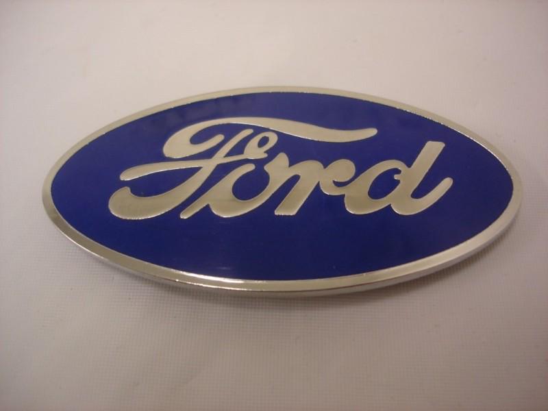 Ford model a radiator shell blue emblem logo