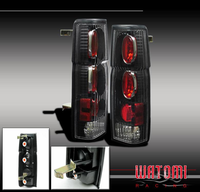 86-97 nissan hardbody pickup d21 tail lights jdm black