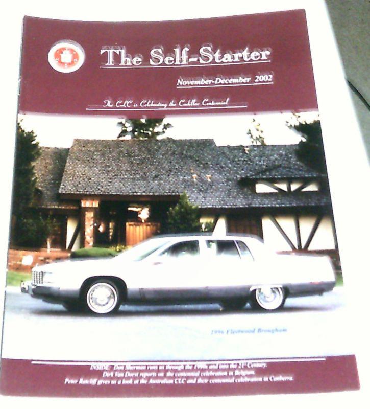 Cadillac self starter magazine november - december 2002 issue