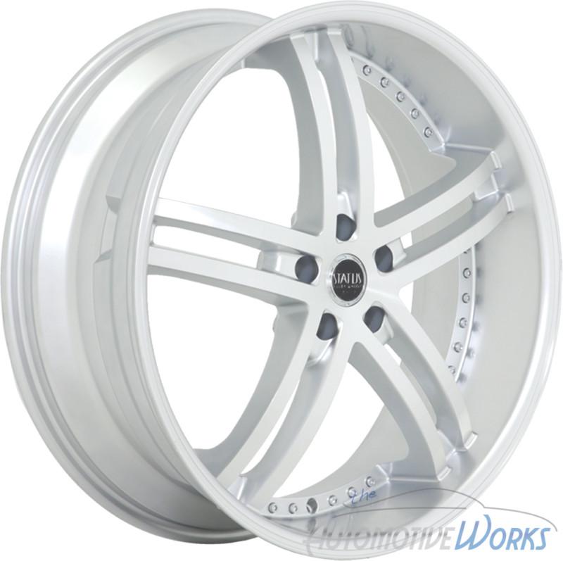 20x8.5 status knight 5 5x114.3 5x4.5  +38mm silver machined rims wheels inch 20"