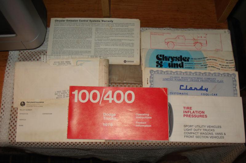 1978 dodge truck owners manual set book little red express original