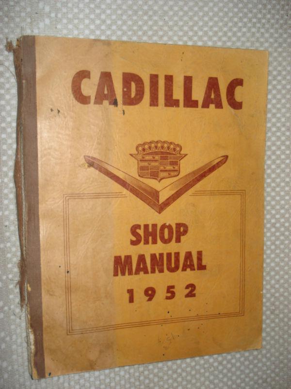 1952 cadillac shop manual original service book rare nr