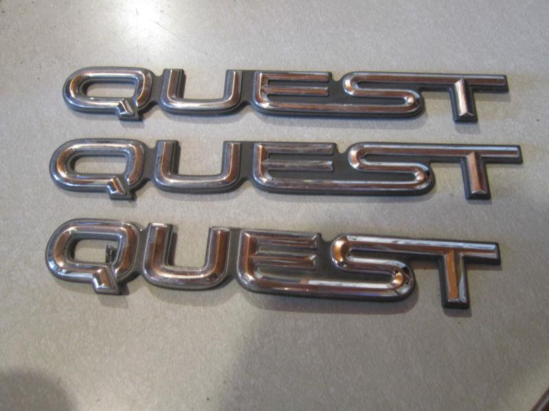  nissan quest emblem a set of 3