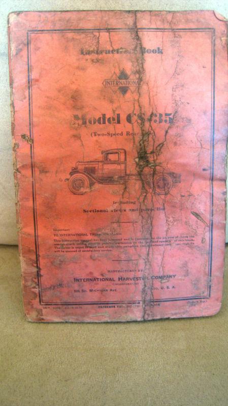 International harvester truck model cs-35 instruction book (owners manual)