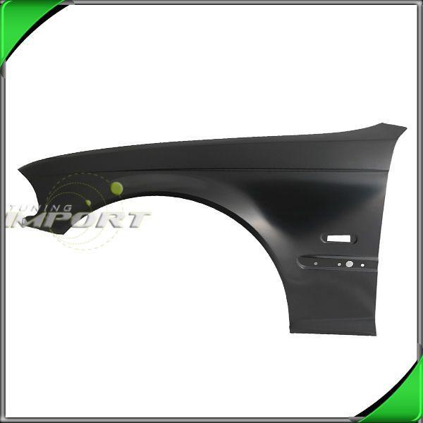 1999-2000 bmw e46 3-series left front fender primed black steel replacement lh