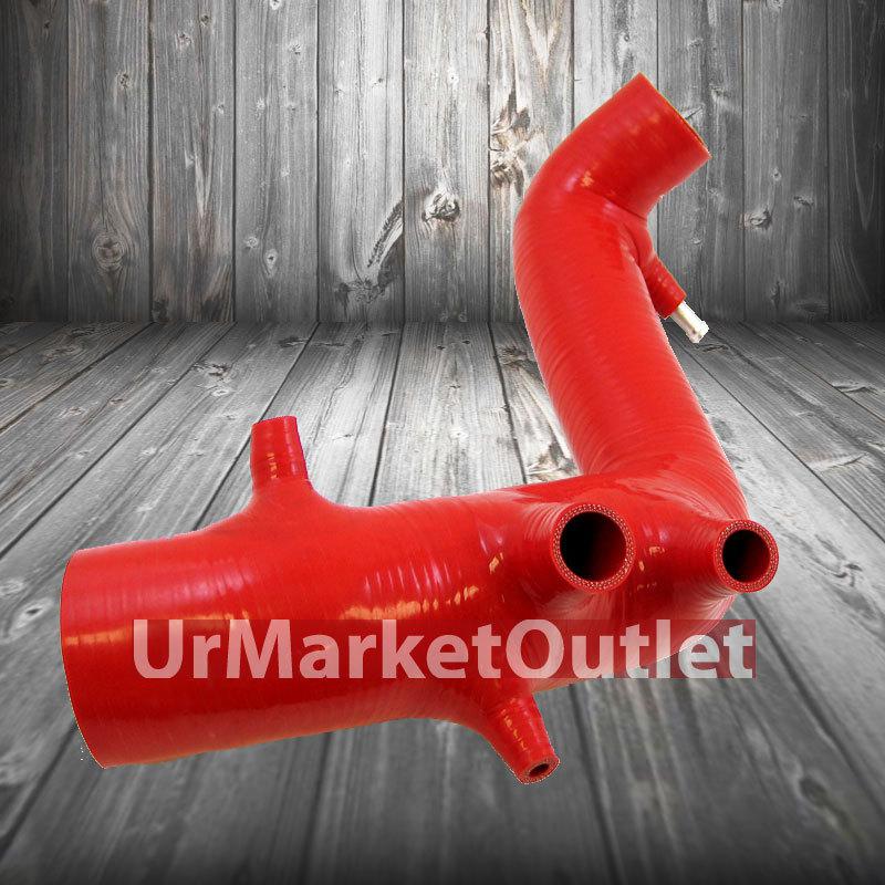 Red silicone performance turbo inlet/air intake hose for vw 99-05 jetta 1.8t mk4