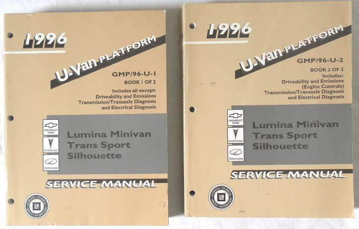 1996 chevrolet lumina pontiac trans sport olds silhouette  service  manual set 