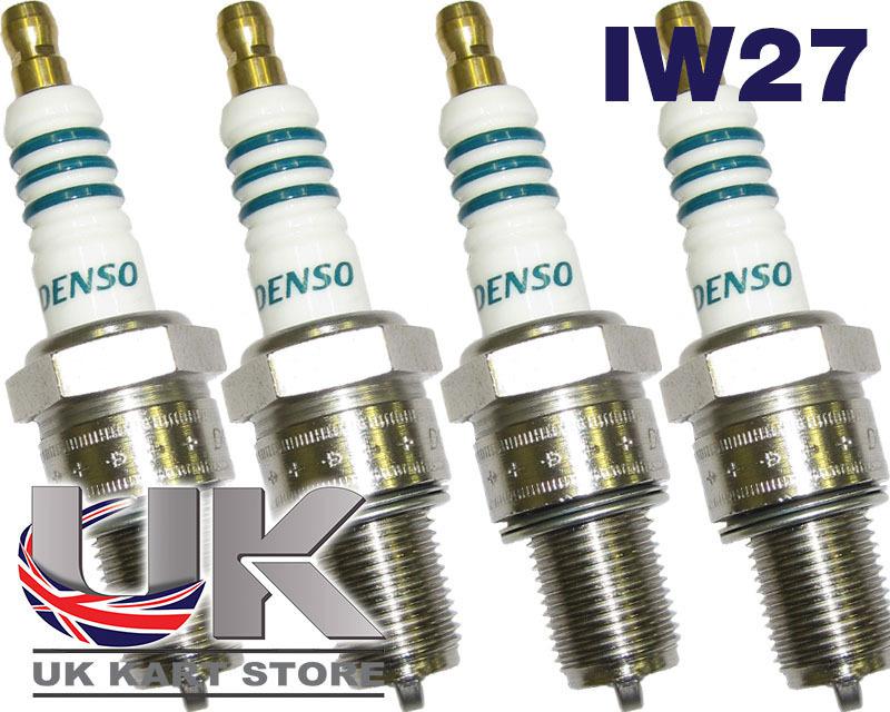 Denso iw27 iridium kart spark plug x 4 for rotax max iame tonykart karting